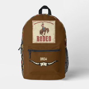Boys Personalised Rodeo Backpack with Aztec Design