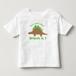Boys Personalised Stegosaurus Dinosaur T-Shirt