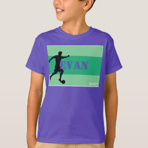 Boy's personalised T Shirt Green Bands HAMbWG