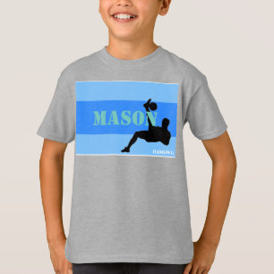 Boy's Personalised T-Shirt Soccer Theme HAMbWG