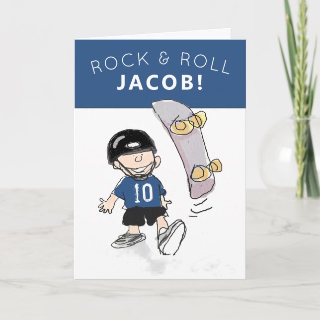 boy's personalized birthday card (Front)