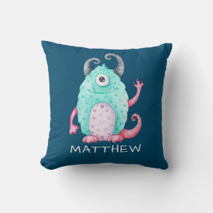Boy's Personalized Cute Monster  Cushion