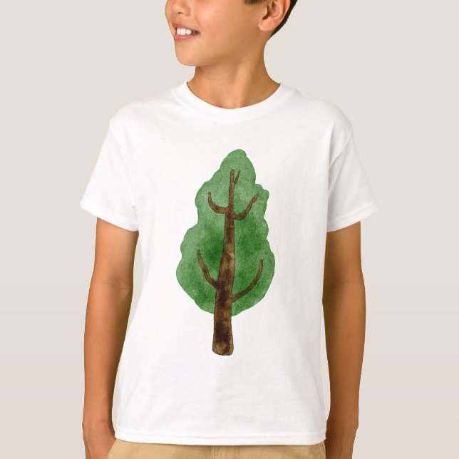 Boys Pine Tree Nature Graphic T-Shirt - Cool Outdo (Front)