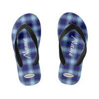 Boy's Plaid Flip-flops HAMbWG Kid's Flip Flops