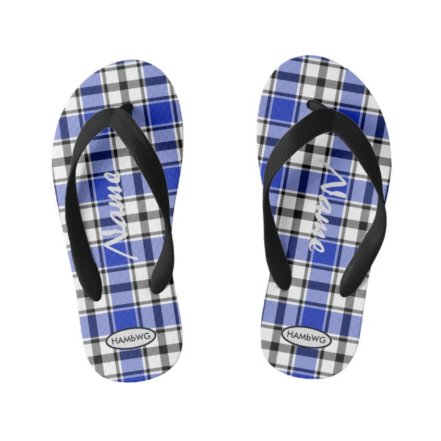 Boy's Plaid Flip-flops HAMbWG Kid's Flip Flops (Footbed)