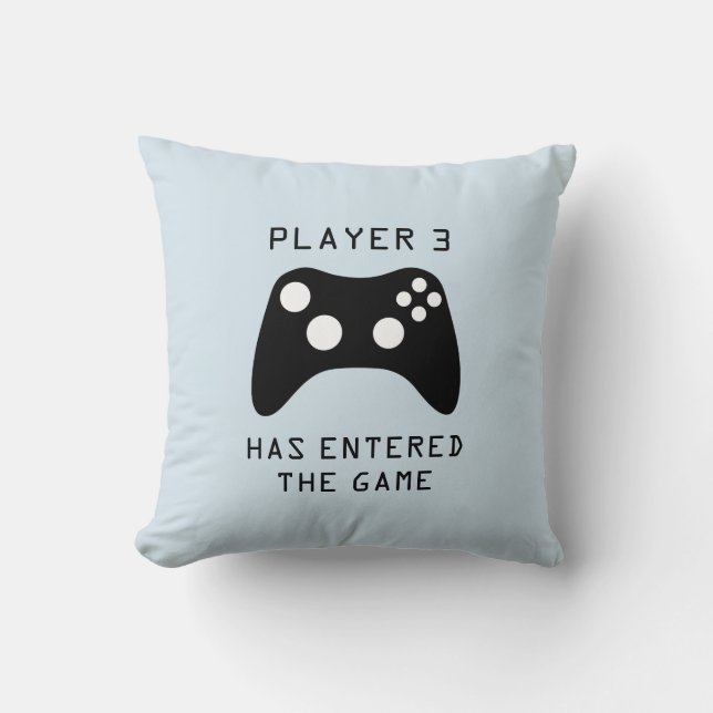 Boys Player 3 Has Entered the Game Video Game Cushion (Front)