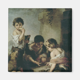 Boys Playing Dice, c.1670-75 Magnet