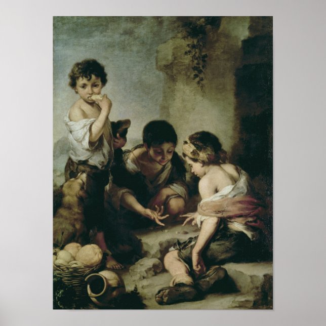 Boys Playing Dice, c.1670-75 Poster (Front)