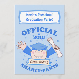 Boys Preschool / Kindergarten Graduation Party Invitation