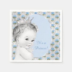 Boys Prince Baby Shower Napkin