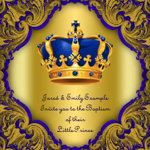 Prince Christening Baptism Invitations Zazzle Co Uk