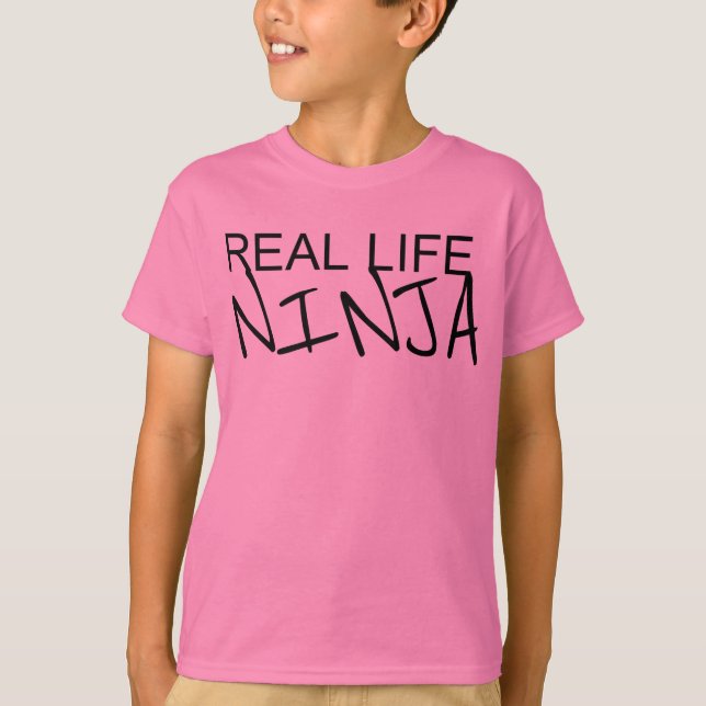 Boys Real Life Ninja Orange Shirt (Front)
