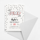 Boys' Red and Black Jump & Bounce Party Invitation<br><div class="desc">Celebrate your son's jump & bounce birthday party with our red,  black and grey trampoline or bouncy castle birthday invitation. This design features bold colours and playful typography.</div>