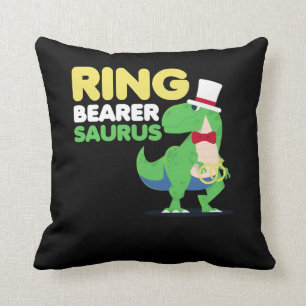 Boys Ring Bearer Dinosaur Rex Wedding Party Cushion