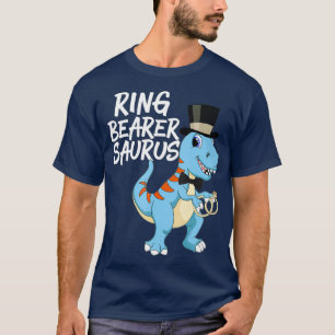 Boys Ring Bearer Dinosaur Rex Wedding Party Gift T-Shirt