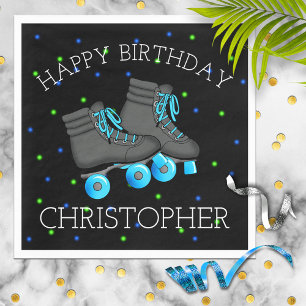 Boy's Roller Skate Birthday Napkin