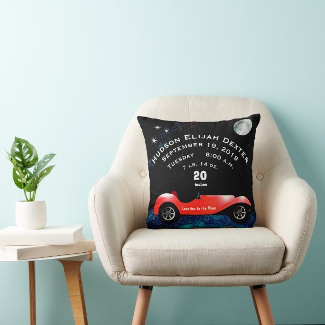 Boys Room Classic Car Gifts Sweet red Retro Car Cushion (Chair)