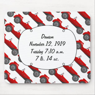 Boys Room Classic Car Gifts Sweet red Retro Car Mouse Mat