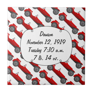 Boys Room Classic Car Gifts Sweet red Retro Car Tile