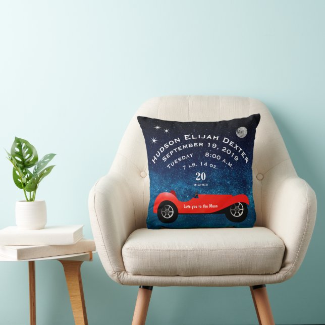 Boys Room Classic Car Love You To the Moon Cushion (Chair)