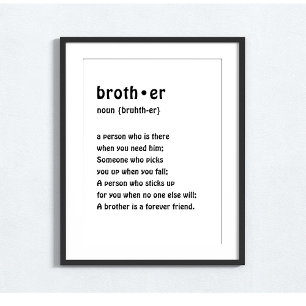 Boys Room Wall Art Brother Definition