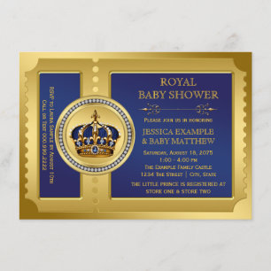 Boys Royal Baby Shower Invitation