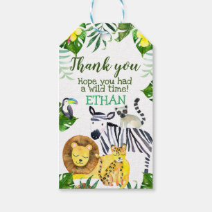 Boy's Safari Birthday Favour Tag