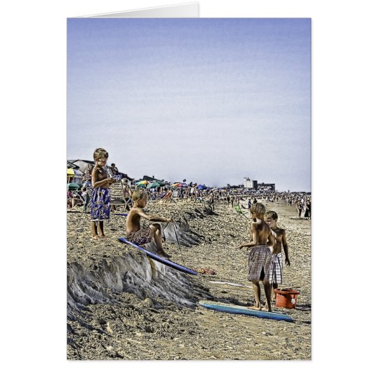 Boys Sand Surfing DB Elevators Card