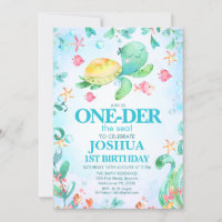 Boys Sea Turtle Oneder The Sea 1st Birthday