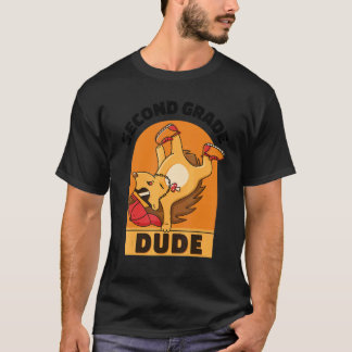 Boys Second Grade Dude Cool 2nd Grade School Hedge T-Shirt