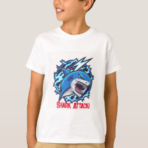 Boy's Shark Attack Cotton T-Shirt Kid's Clothes