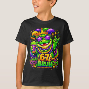 Boys Shirt 67 Mardi Gras Party Alligator