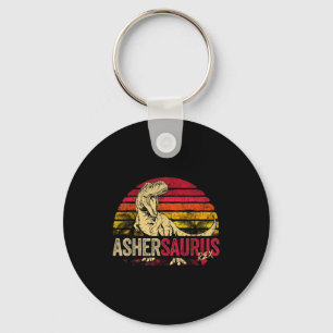 Boys Shirt Asher Saurus Dinosaur Rex Name Key Ring