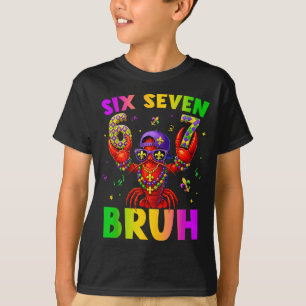 Boys Shirt Bruh 67 Mardi Gras Crawfish