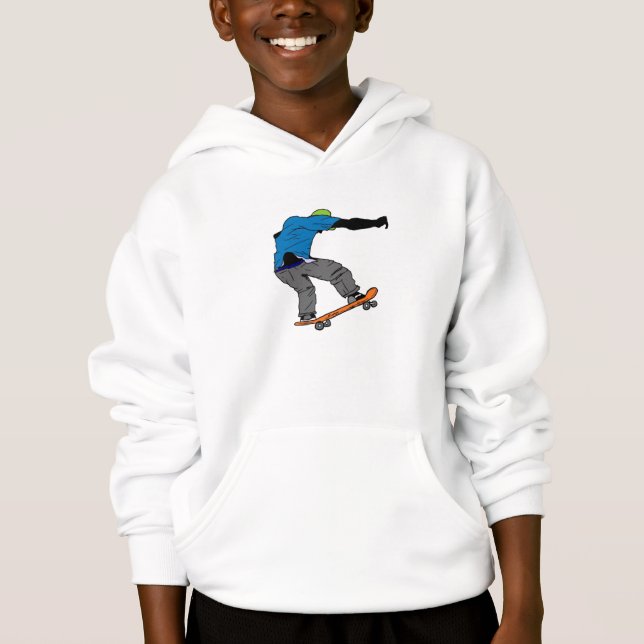 Boys Skateboarder hoodie (Front)