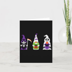 Boys Skeleton Ghost Scary Pumpkin Mummy Gnomes  Card