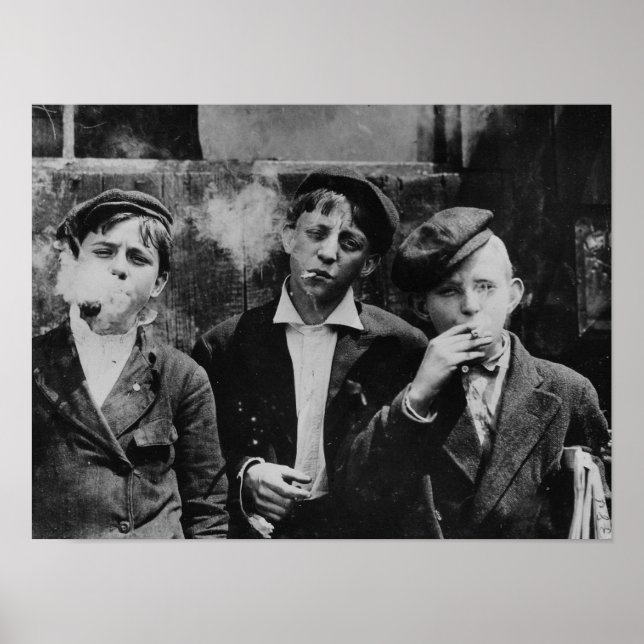 Boys Smoking Cigarettes Poster (Front)