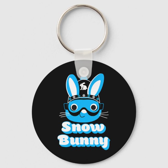 Boys Snow Bunny Skiing Snowboarding Beginner Men S Key Ring (Front)