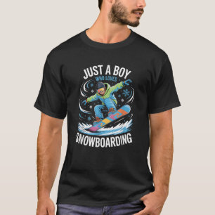 Boys Snowboarding  T-Shirt