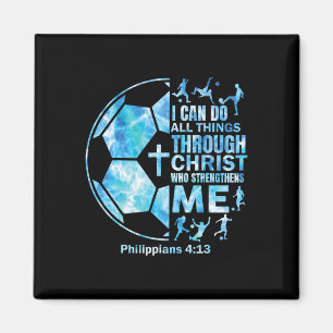 Boys Soccer Christian Shirt I Can Do All Things Re Magnet