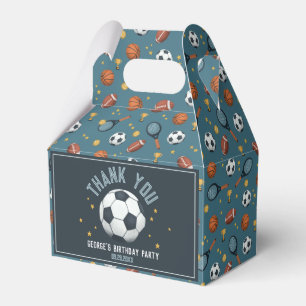 Boys Soccer Sport Kids Birthday Favour Box