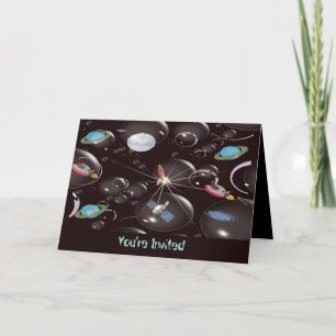 Boy's Space Birthday Invitation