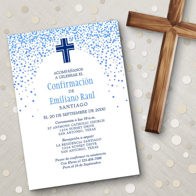 Boys' Spanish Confirmation Invitation (Creator Uploaded)