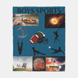 BOYS SPORTS FLEECE BLANKET.