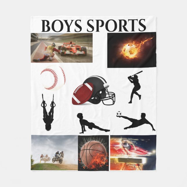 BOYS SPORTS FLEECE BLANKET. BLANKET (Front)