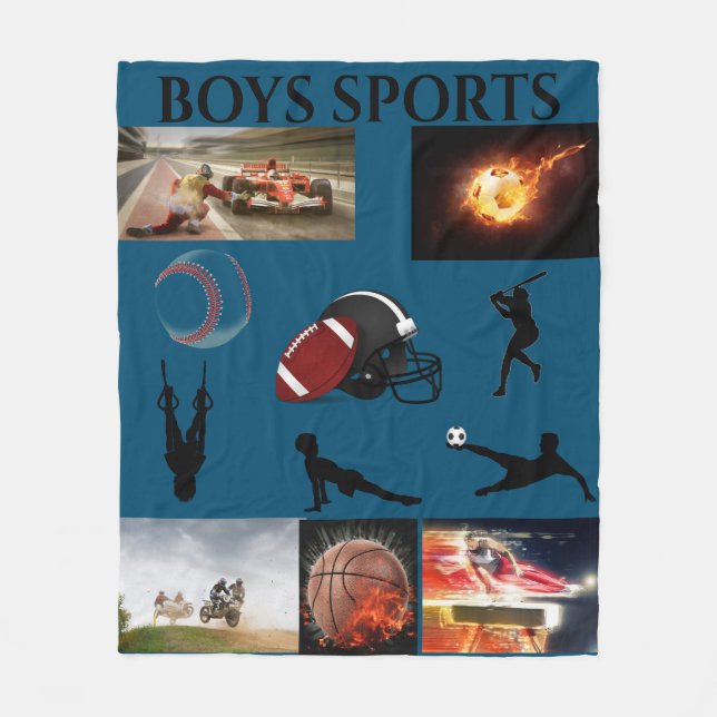 BOYS SPORTS FLEECE BLANKET. BLANKET (Front)