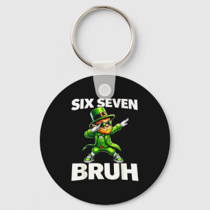 Boys st patricks day 67 leprechaun dab six seven key ring