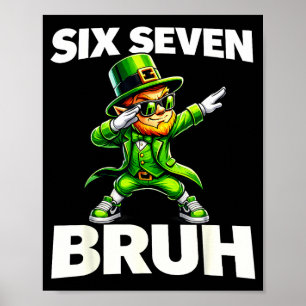 Boys st patricks day 67 leprechaun dab six seven poster