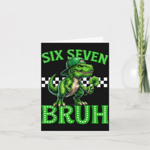 Boys st patricks day 67 trex dab six seven bruh card