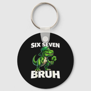 Boys st patricks day 67 trex dab six seven bruh key ring